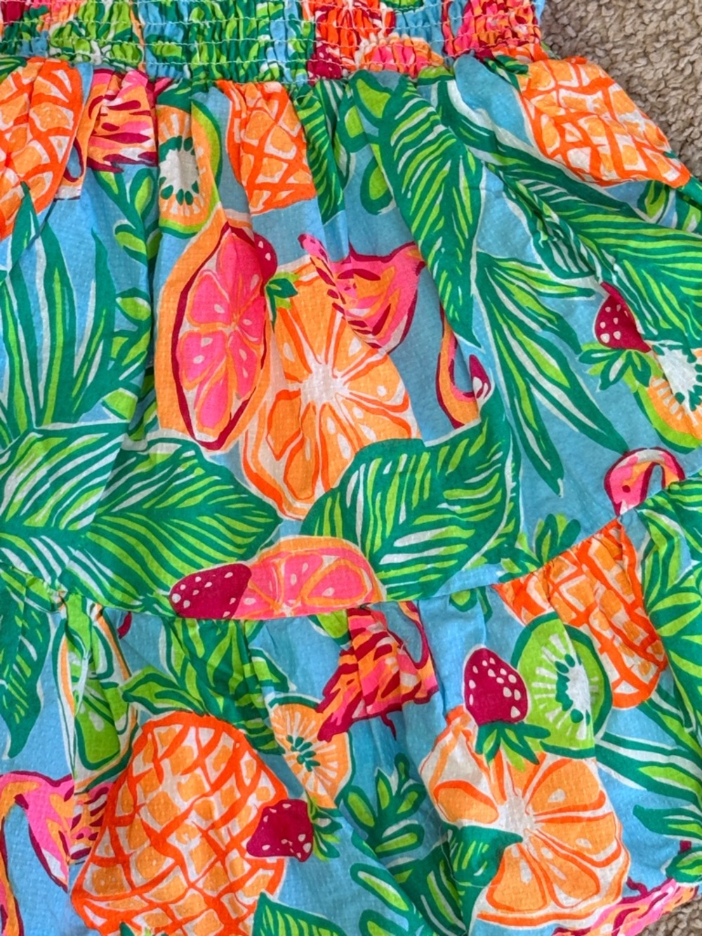 C&C California Girls Tropical Fruit Print Dress 3T Cotton Sundress NWOT - Picture 9 of 12